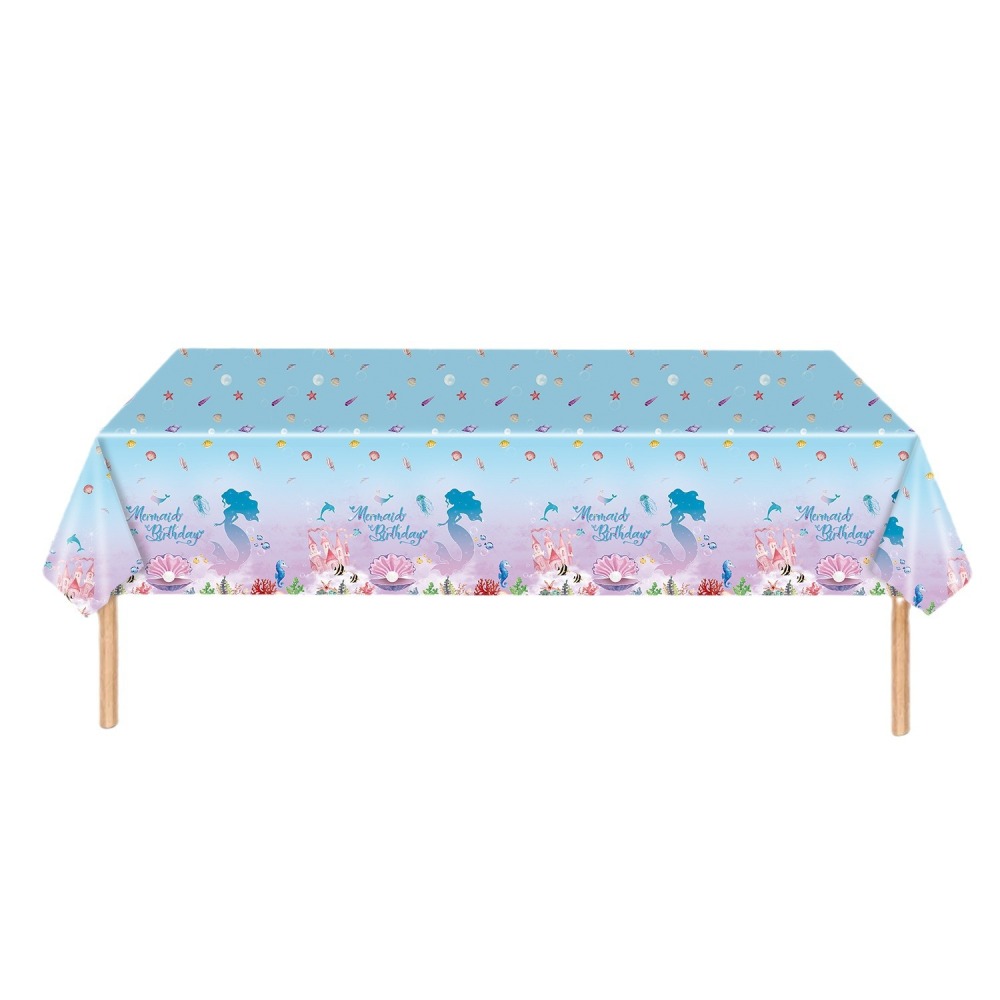 137cm*220cm Ocean Mermaid Tablecloth Tablecloth (x1)