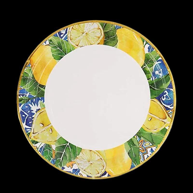 lemon Bronzing Party Tableware Set
