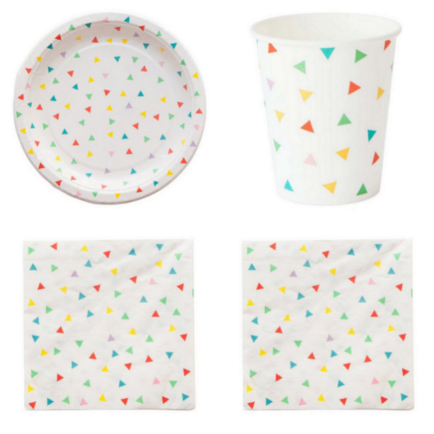 Colorful Triangle Tableware Set