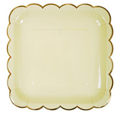 Bronzed Yellow Party Tableware Set