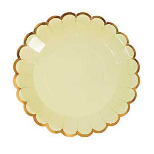 Bronzed Yellow Party Tableware Set