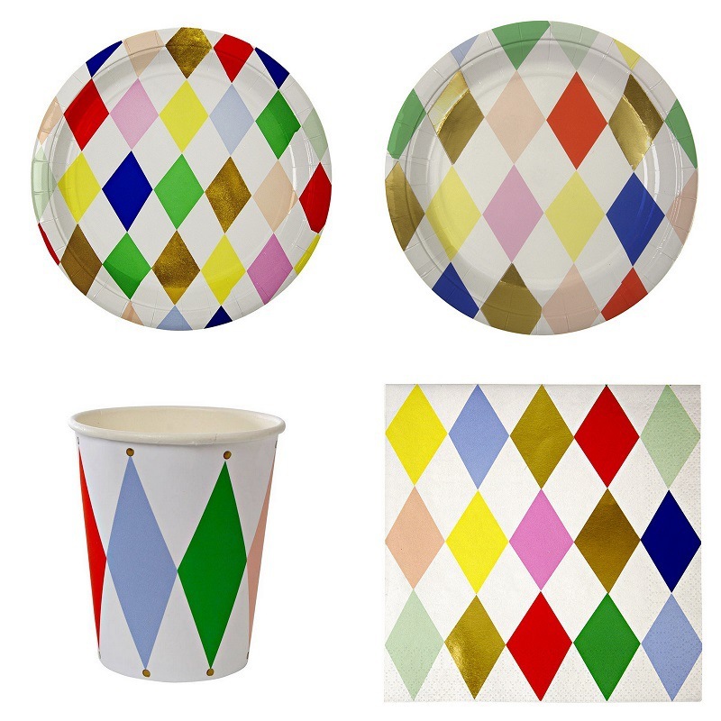 Color Diamond Hot Gold Tableware Set