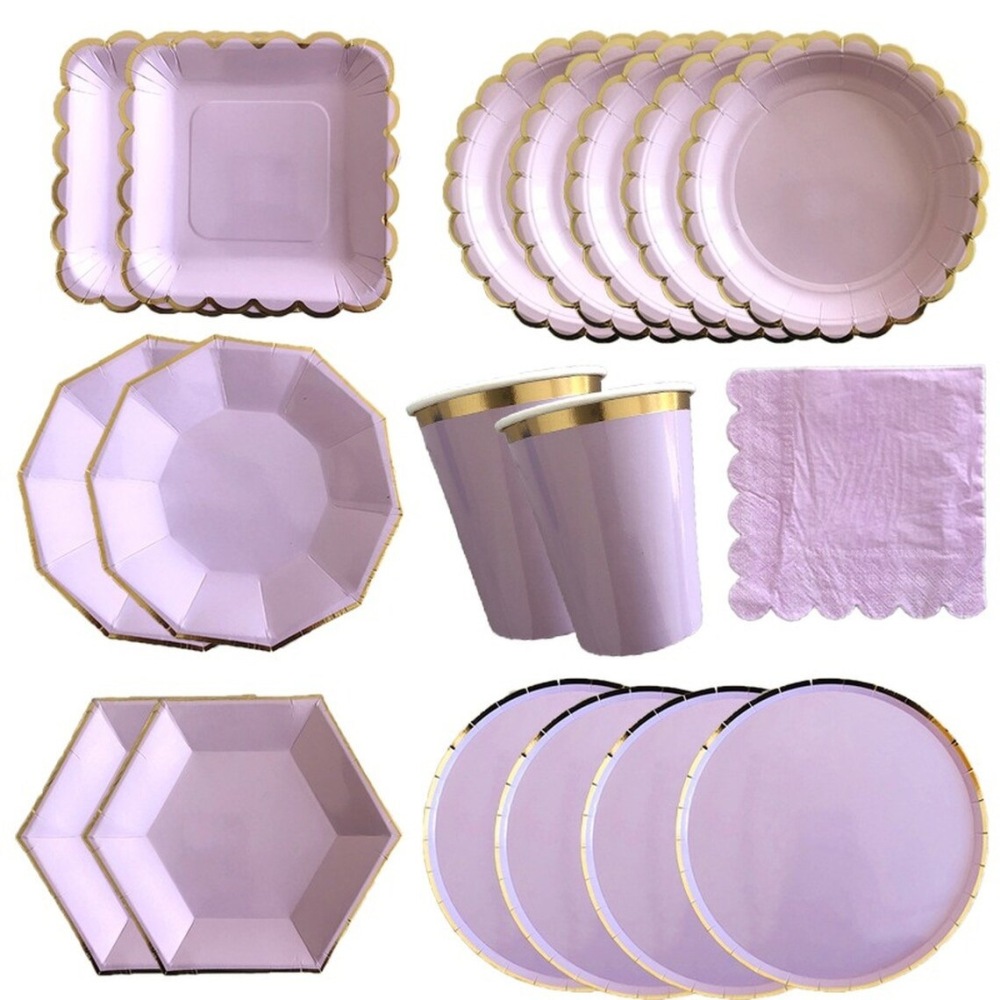 Purple Wedding Party Tableware