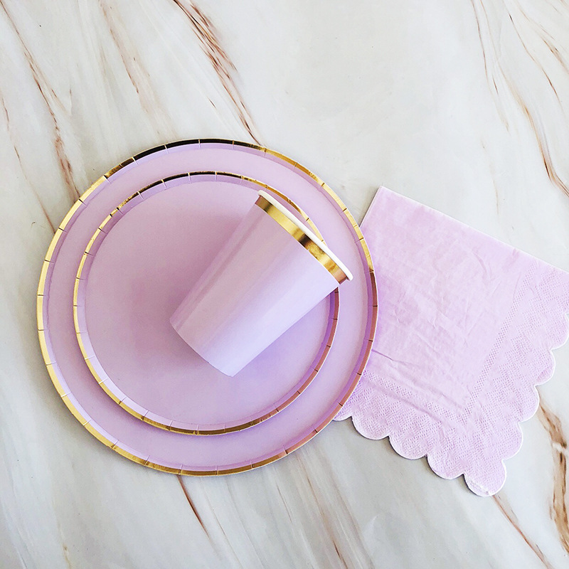 Purple Wedding Party Tableware