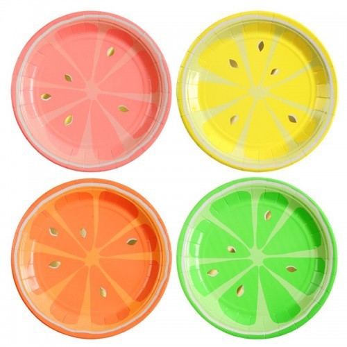 9inch Fruit Lemon Paper Plate(x8)