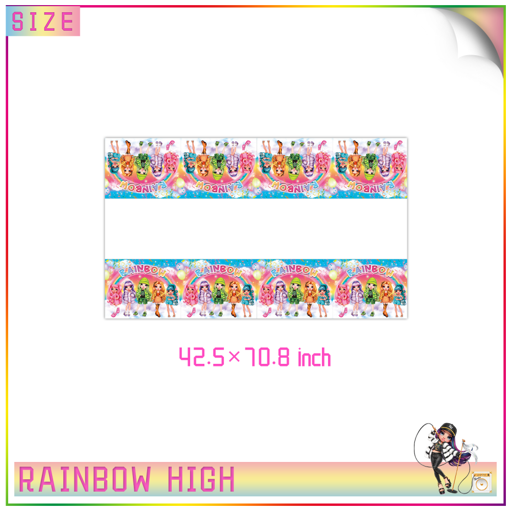 Rainbow Doll Theme Party Tableware Set