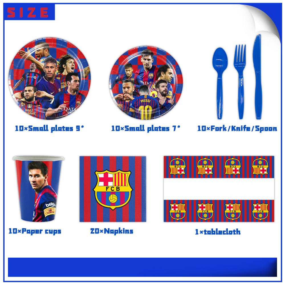 Barcelona Star Themes Party Tableware Set