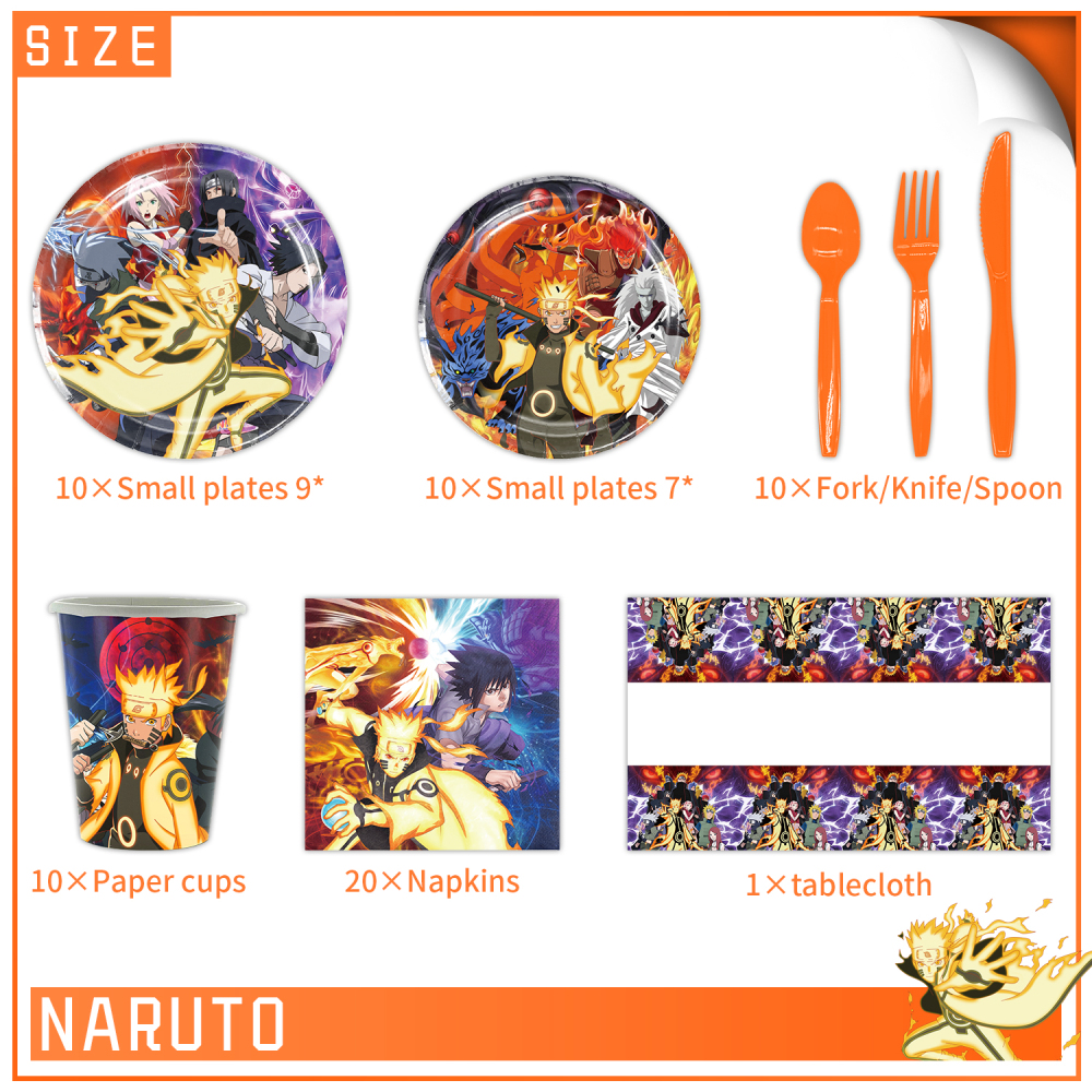 Naruto Theme Party Tableware Set