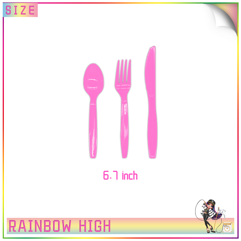 Rainbow Doll Theme Party Tableware Set
