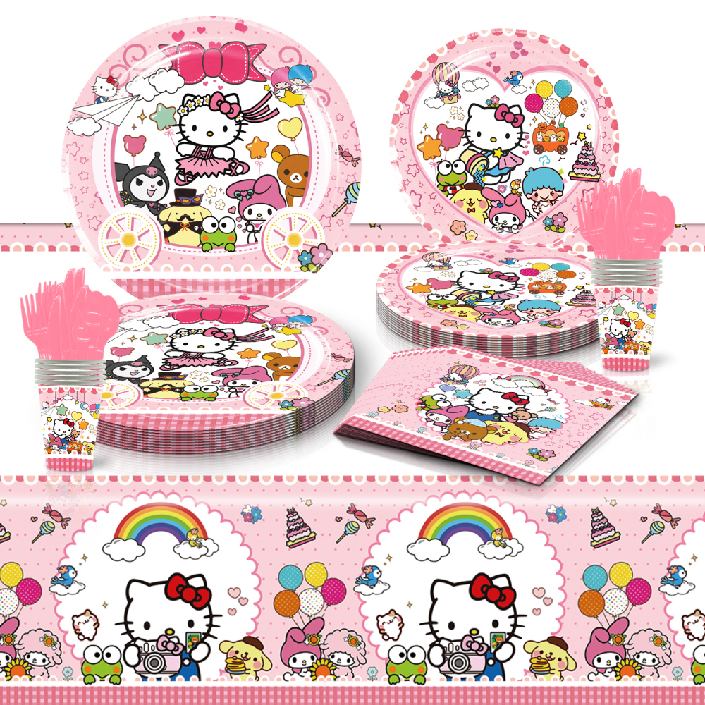 HelloKitty Cat Party Tableware Set