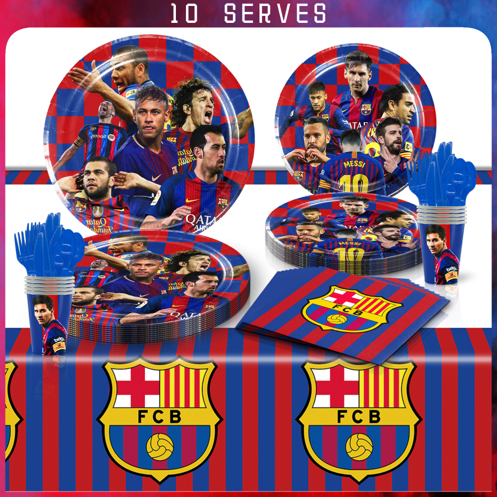 Barcelona Star Themes Party Tableware Set
