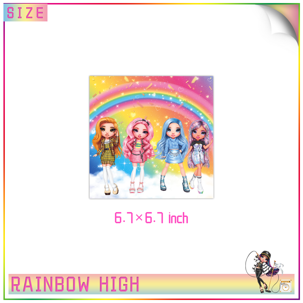 Rainbow Doll Theme Party Tableware Set