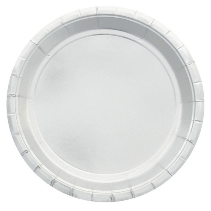 Hot stamping (silver in color)  Disposable Tableware Paper Plate Straw