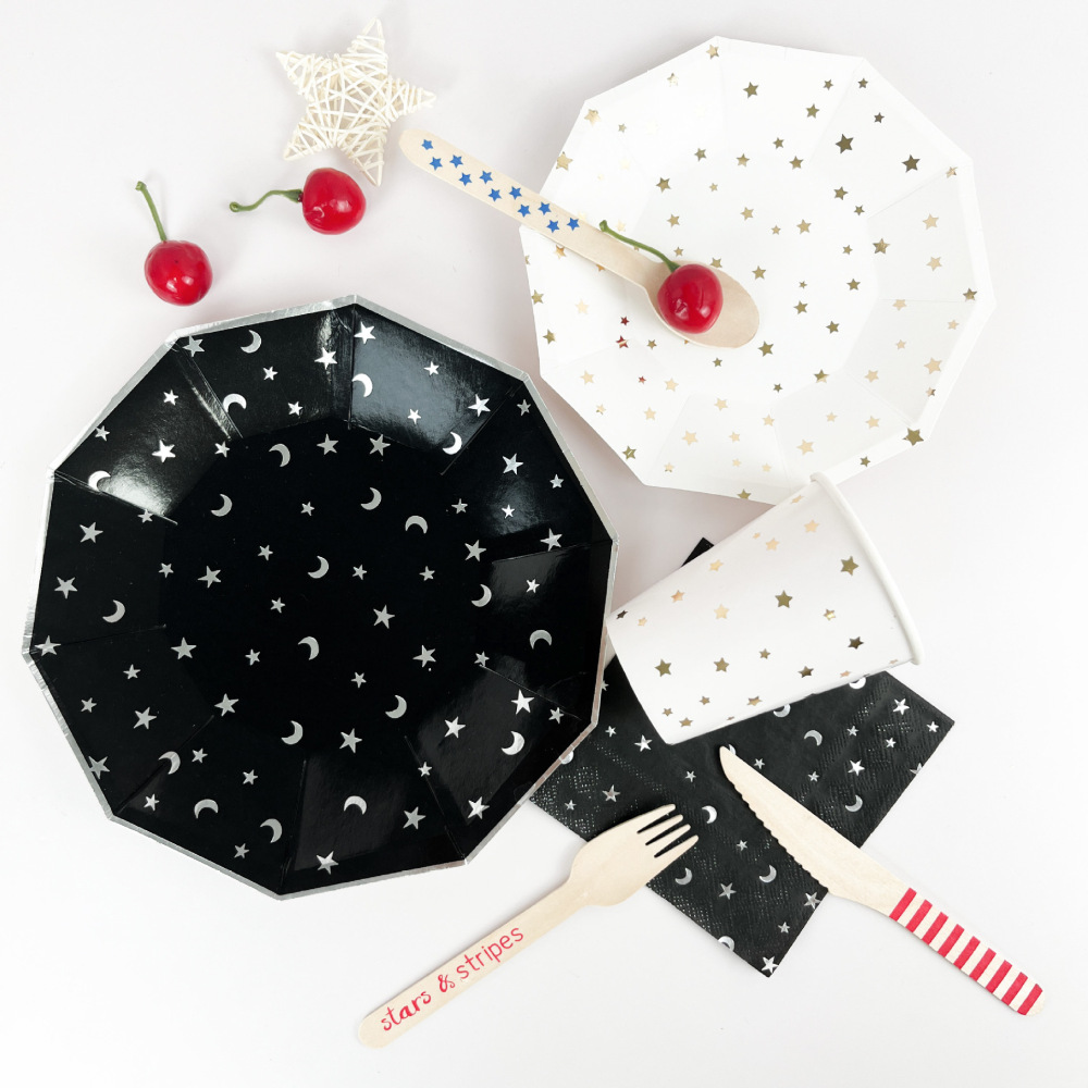 Hot Silver Moon Disposable Tableware Paper Plate