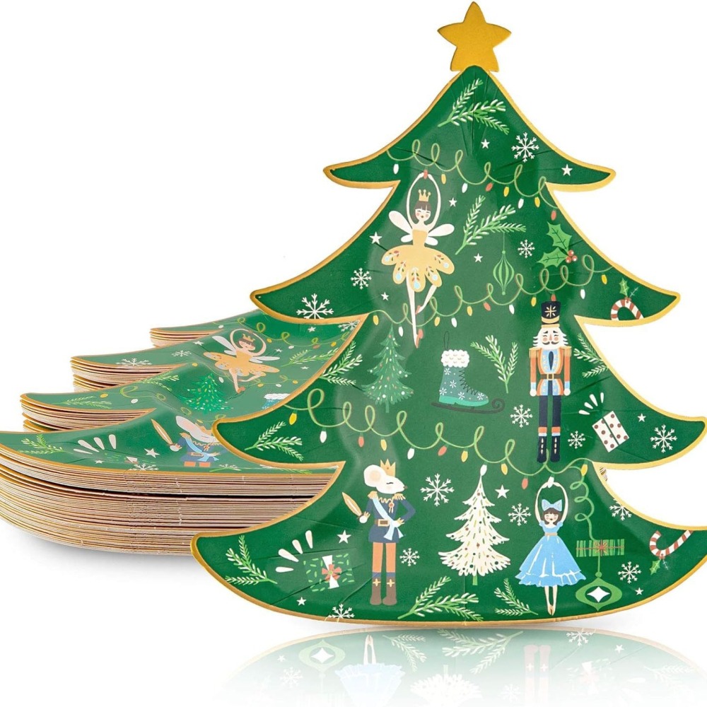 Christmas Tree Paper Plate（x8）