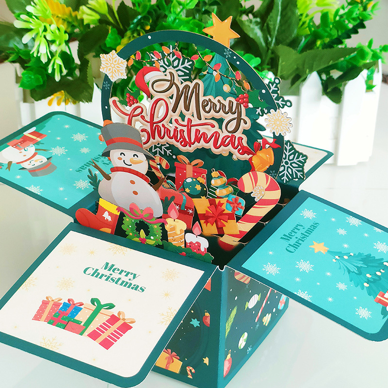 Christmas And New Year Wishes 3D Greeting Card Box（x1）