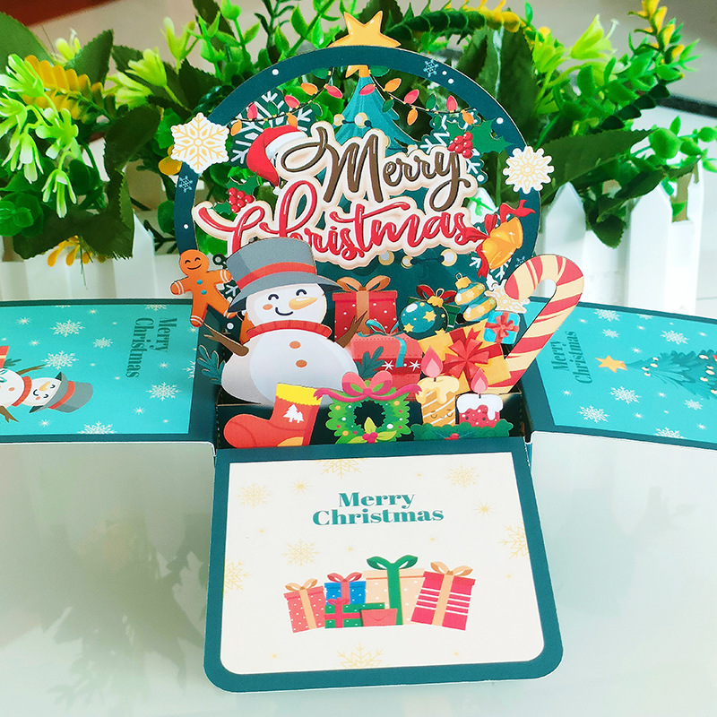 Christmas And New Year Wishes 3D Greeting Card Box（x1）