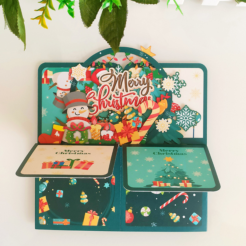 Christmas And New Year Wishes 3D Greeting Card Box（x1）