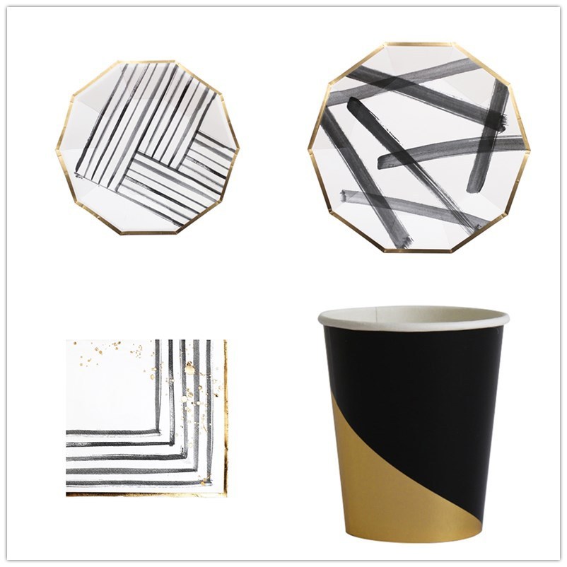 Graffiti On White Background Party Tableware Dessert Plate Napkins