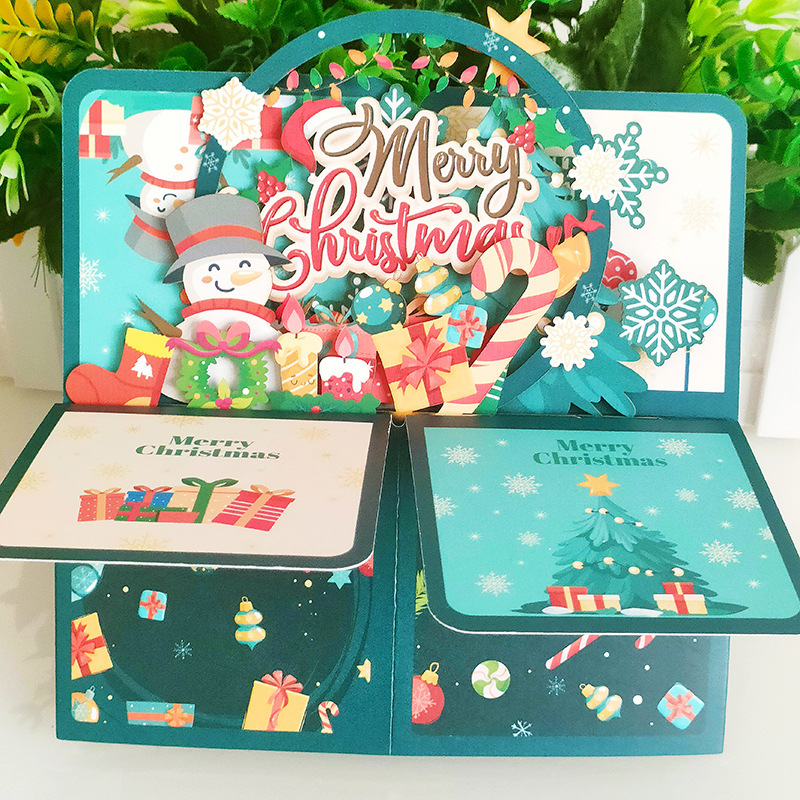 Christmas And New Year Wishes 3D Greeting Card Box（x1）