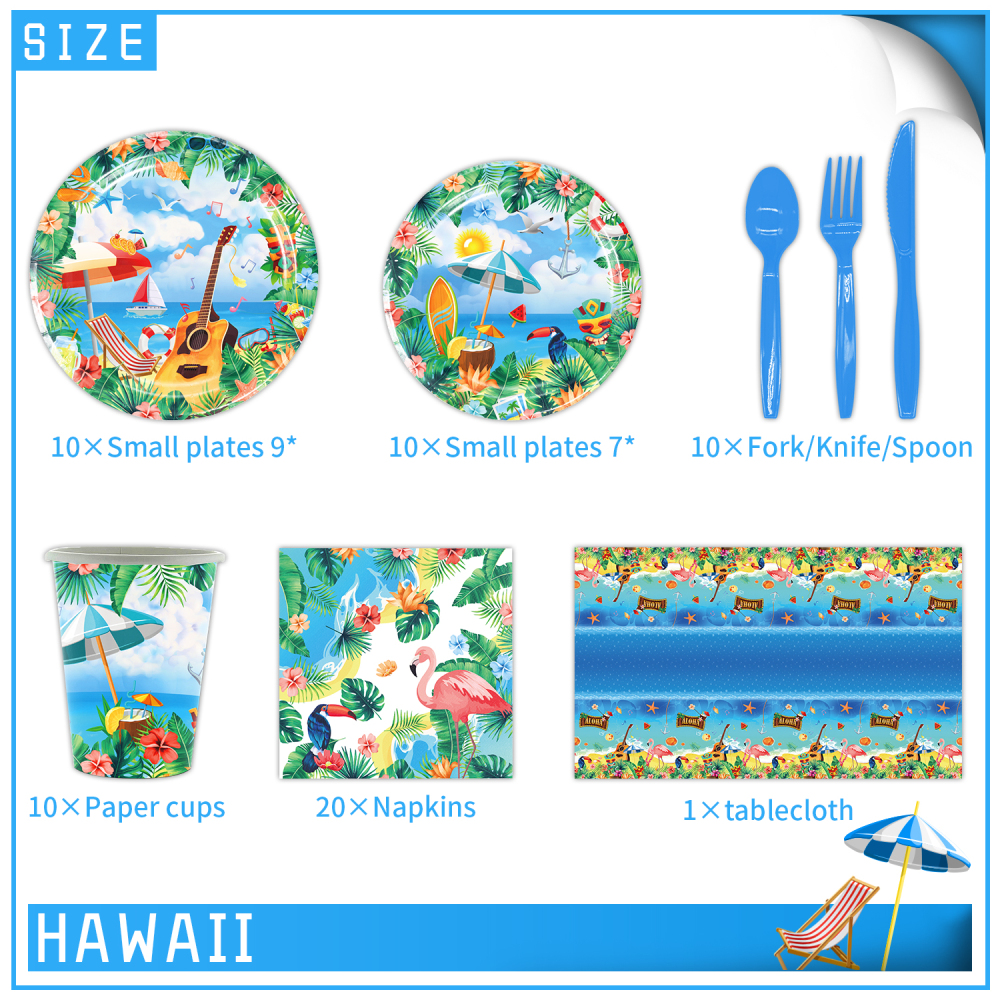 Summer Theme Party Tableware Set