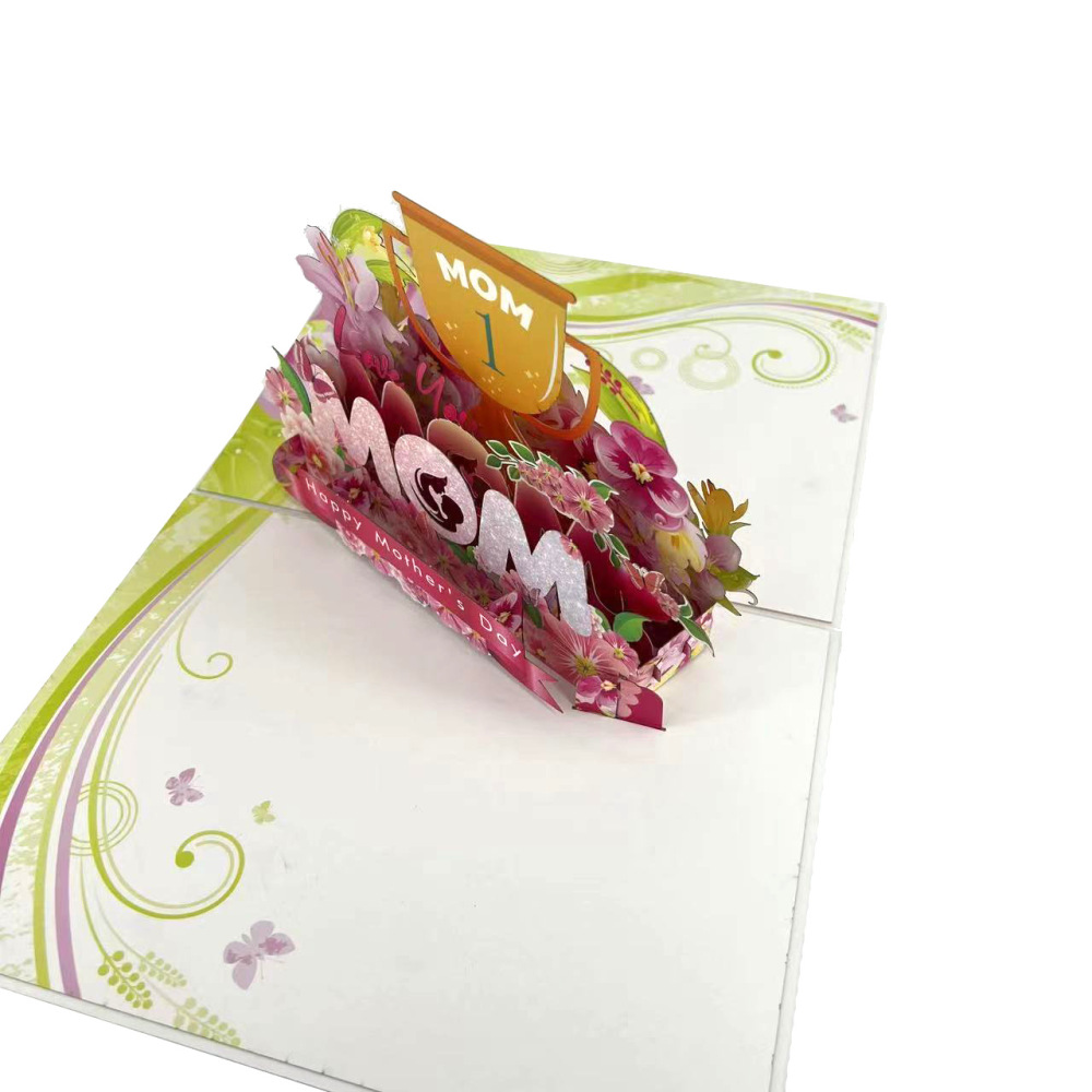Flower Trophy Mother's Day 3D Greeting Card（x1）