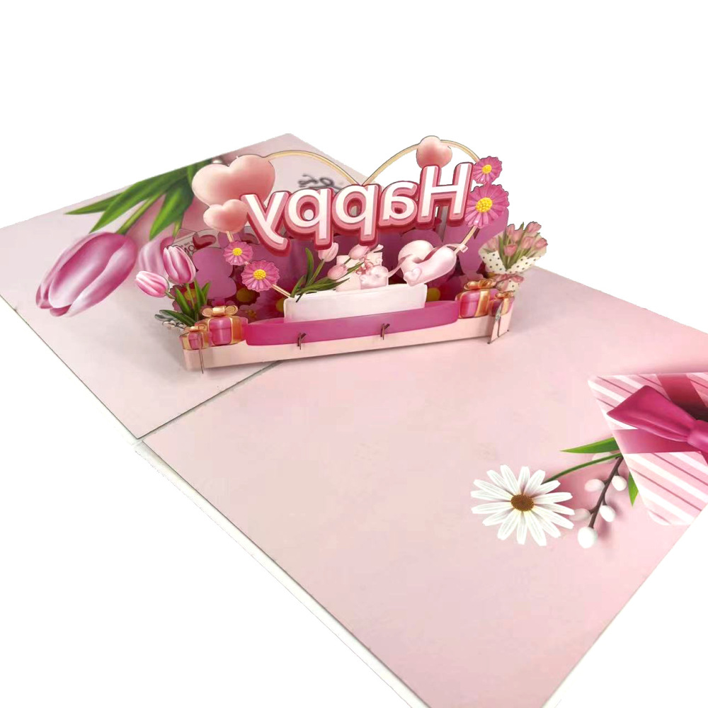 Tulip Happy Mother's Day 3D Greeting Card（x1）