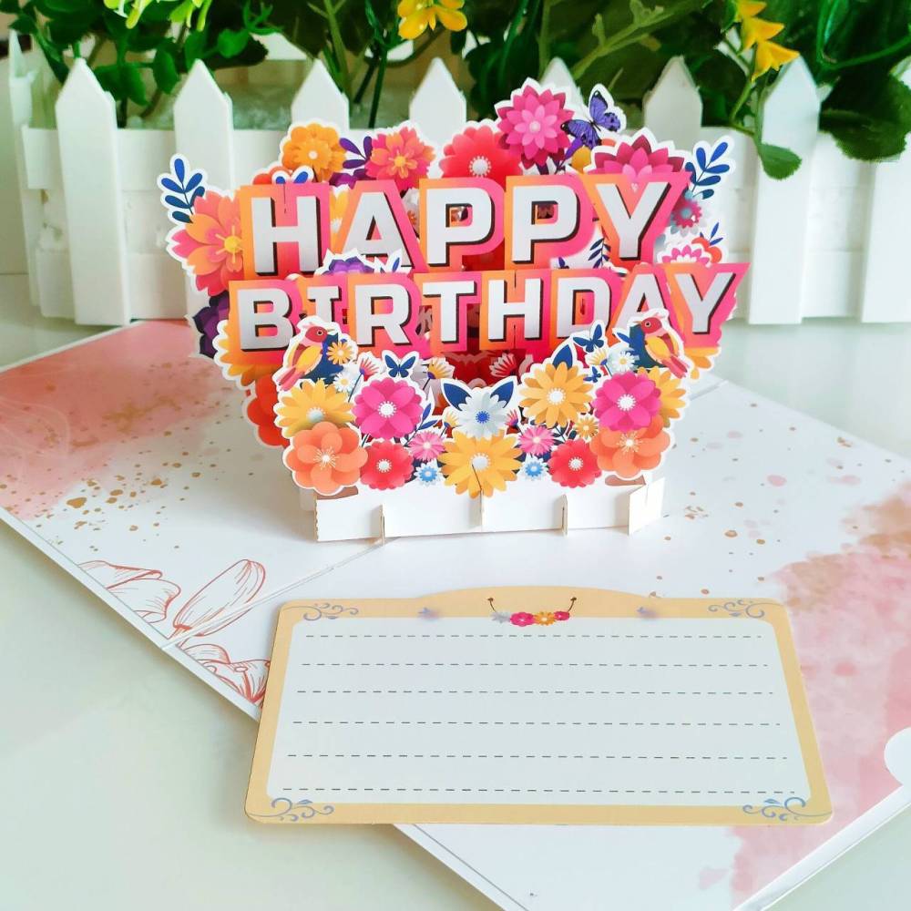 Happy Birthday 3D Greeting Card（x1）