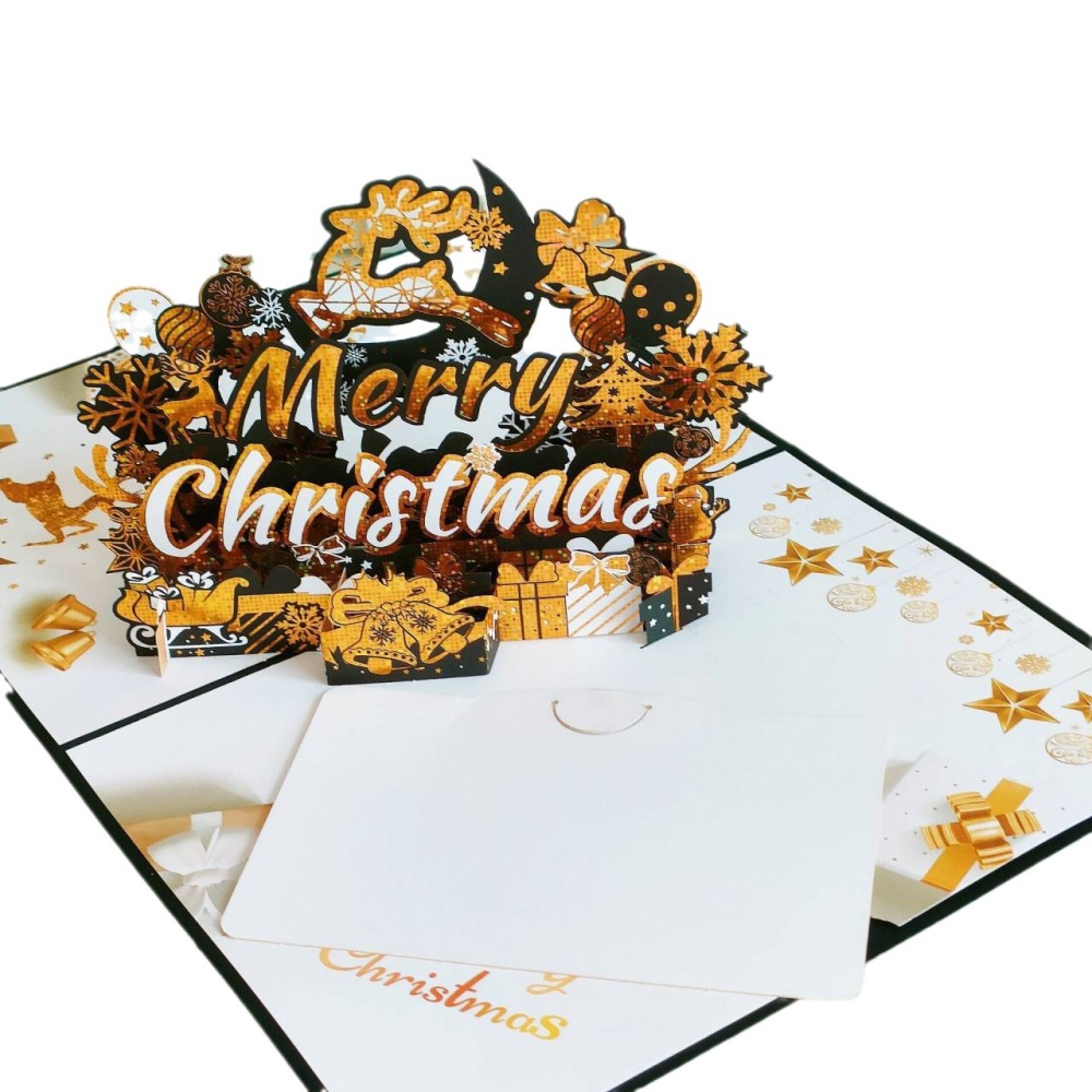 Merry Christmas Moose 3D Greeting Card（x1）
