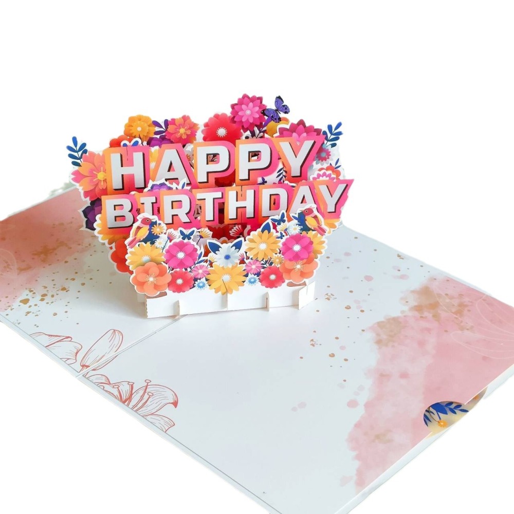 Happy Birthday 3D Greeting Card（x1）