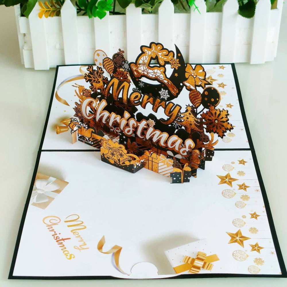 Merry Christmas Moose 3D Greeting Card（x1）