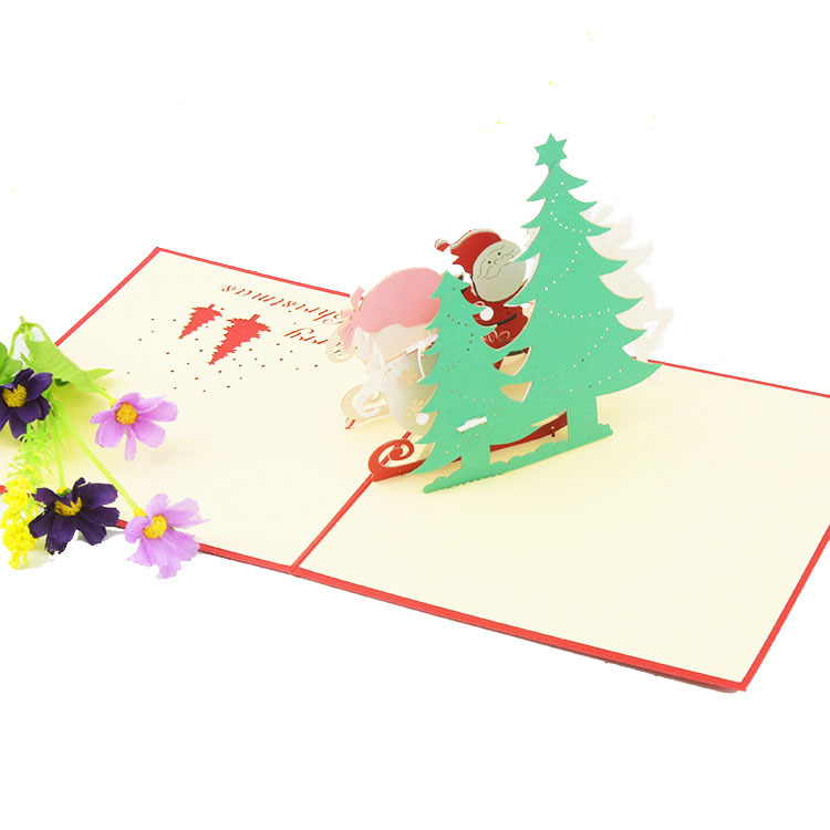 Santa Sleigh 3D Greeting Card（x1）