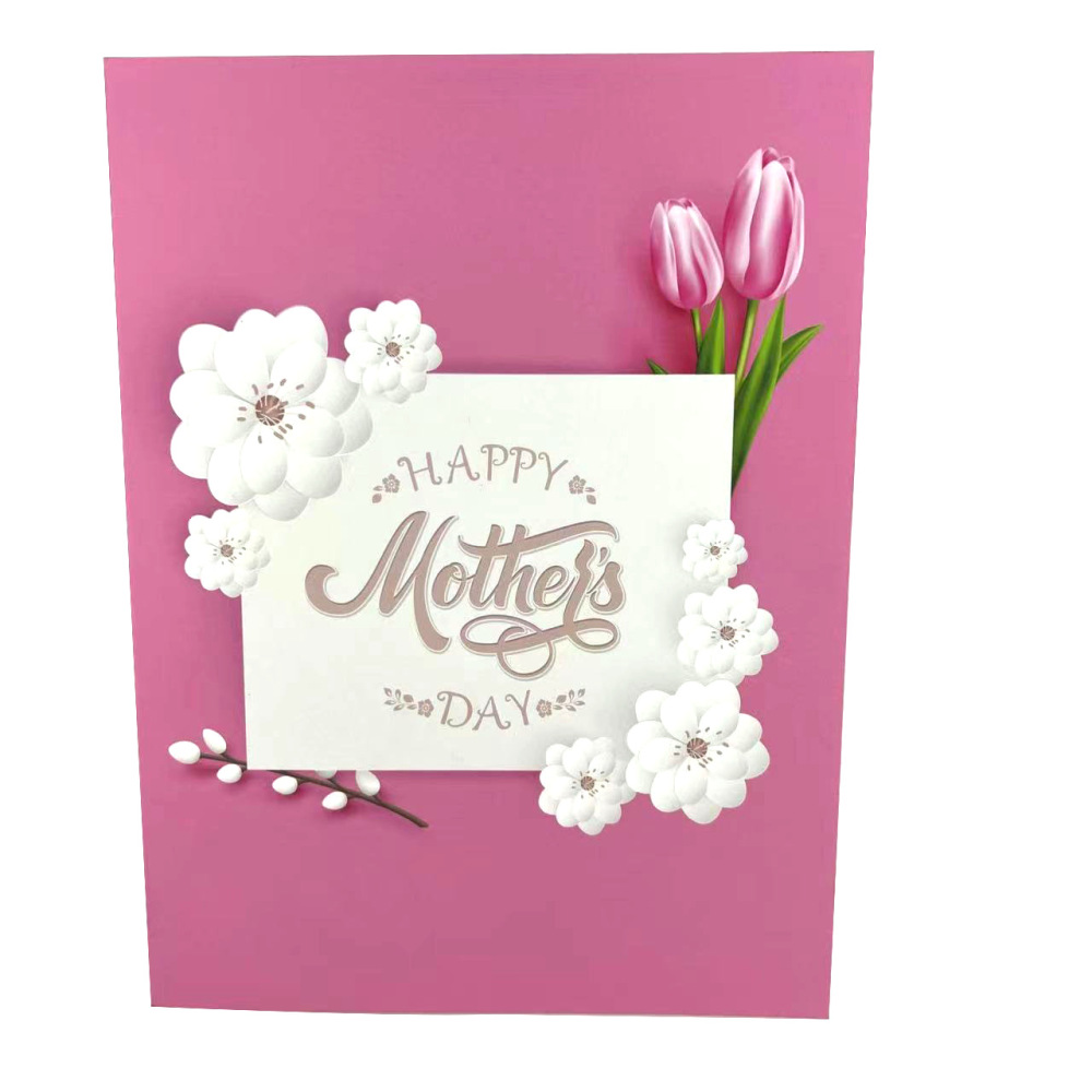 Tulip Happy Mother's Day 3D Greeting Card（x1）