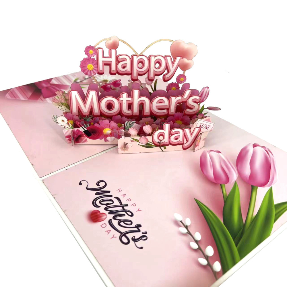 Tulip Happy Mother's Day 3D Greeting Card（x1）