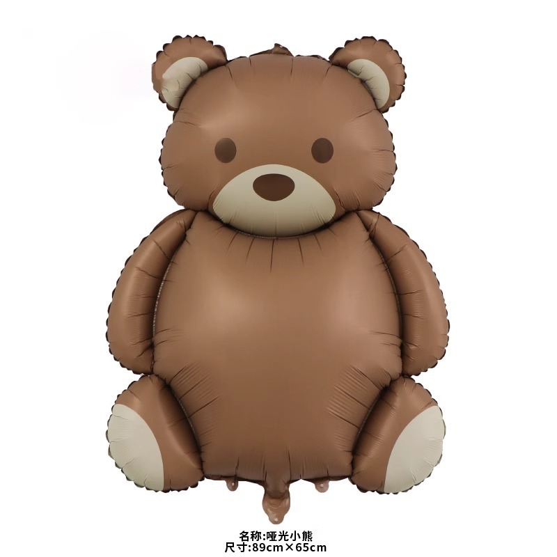 Ins Matte Matte Car Plane Bear Cartoon Cute Foil Balloon