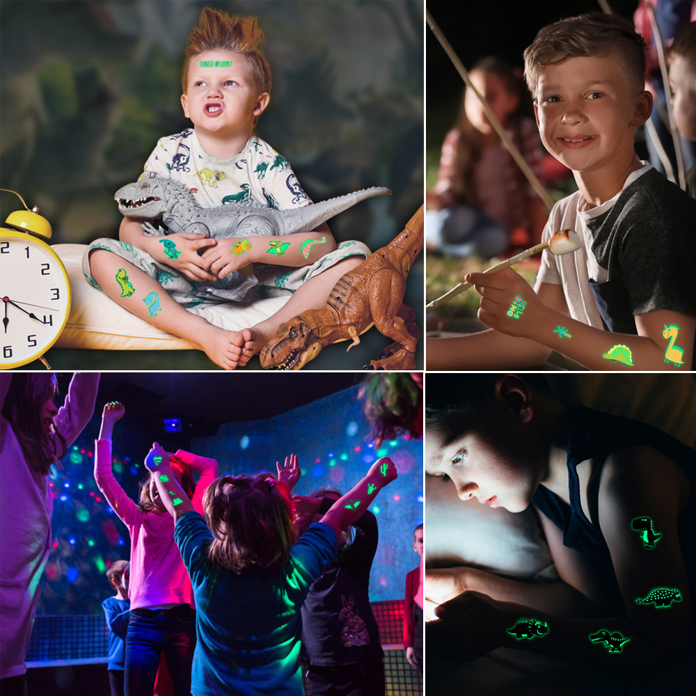 Dinosaur Luminous Tattoos for Kids Set（x1）