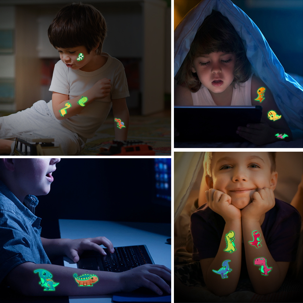 Dinosaur Luminous Tattoos for Kids Set（x1）