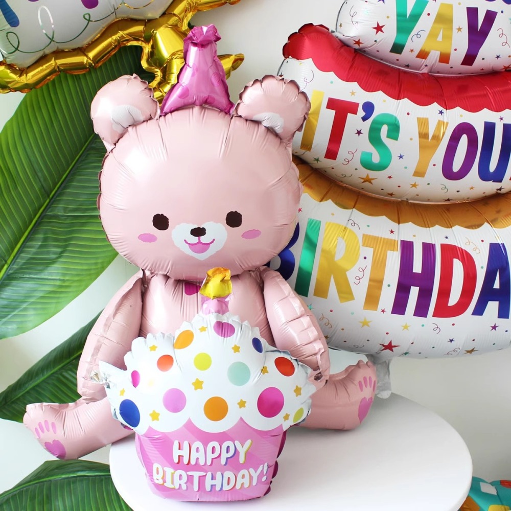 Photo Props Colorful Large Birthday Cake Foil Balloon
