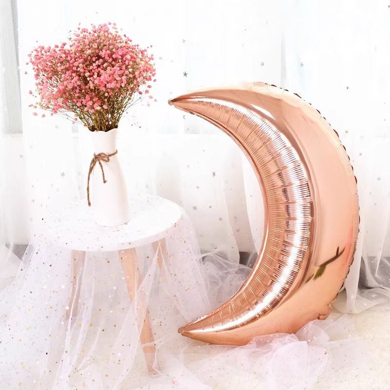 Moon Gold Silver Foil Balloon