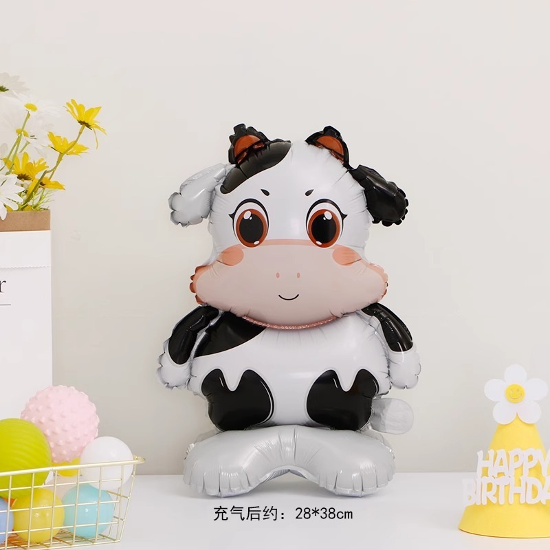 Forest 4D Three-dimensional Animal Cartoon Standing Base Animal Foil Balloon