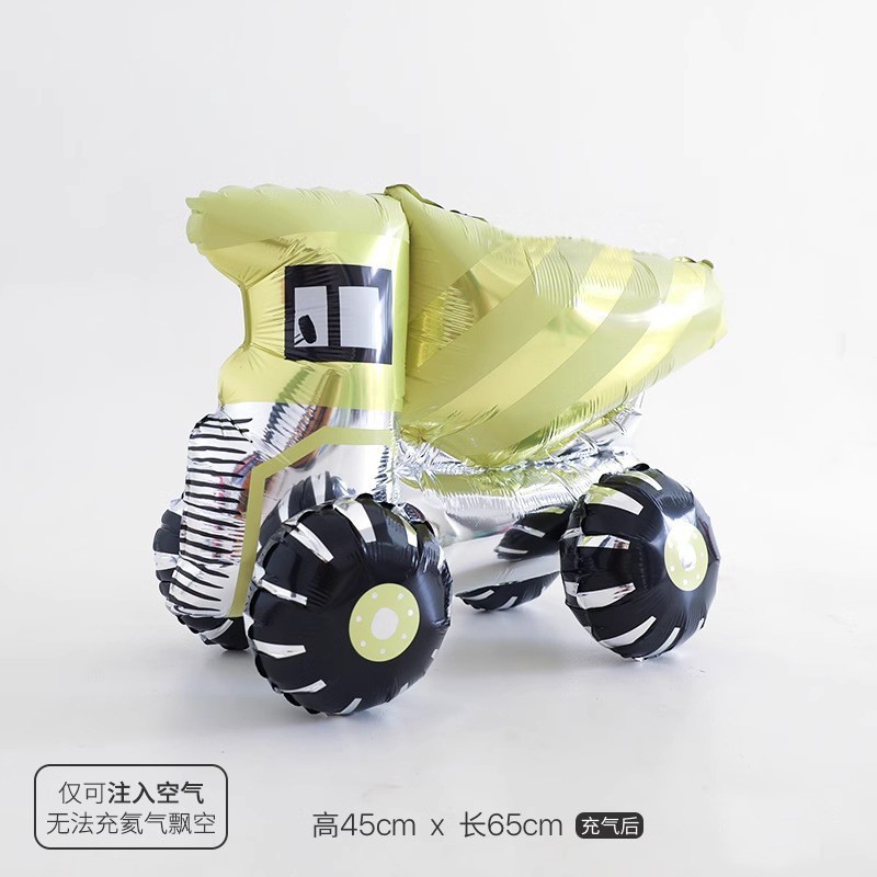 Large 3D Splice Assembly Excavator Aluminum Foil Balloon