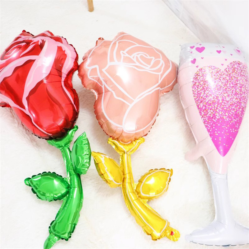 Valentine's Day Rose Foil Balloon