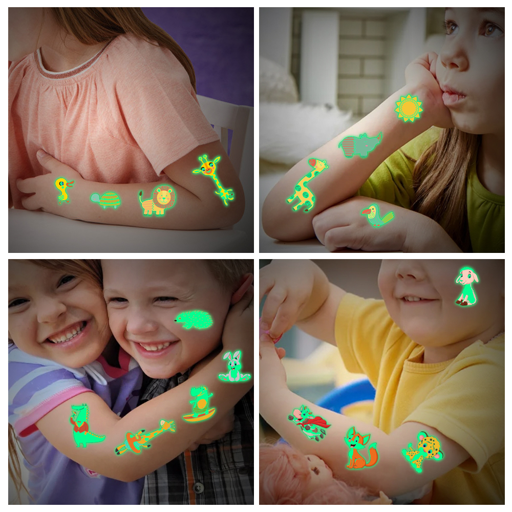 Shark Temporary Tattoos Stickers Glow Set（x1）