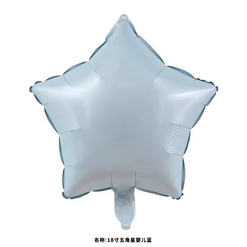 18-inch Vintage Cream Caramel Heart Foil Balloon With Five Pointed Stars