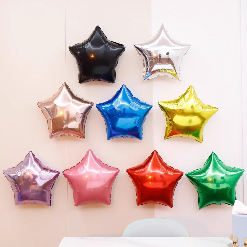 Monochrome Five-pointed Star Foil Balloon