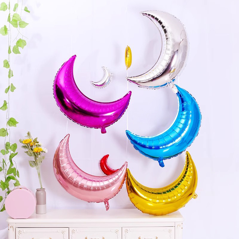 Moon Gold Silver Foil Balloon