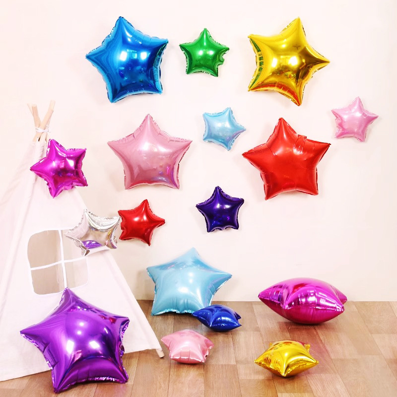 Monochrome Five-pointed Star Foil Balloon