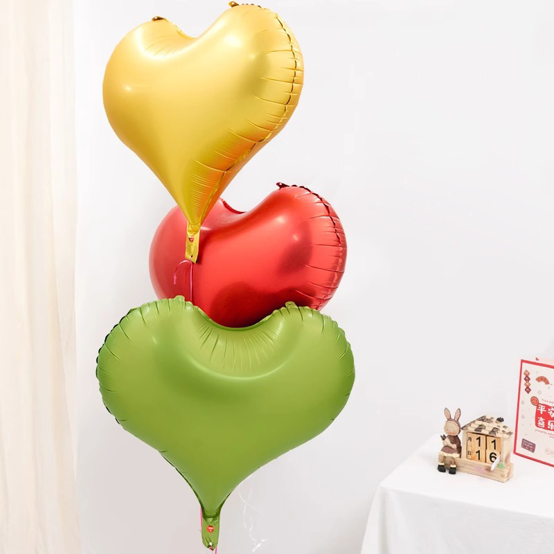 22 Inch Peach Heart Nylon Frosted Valentine Foil Balloon