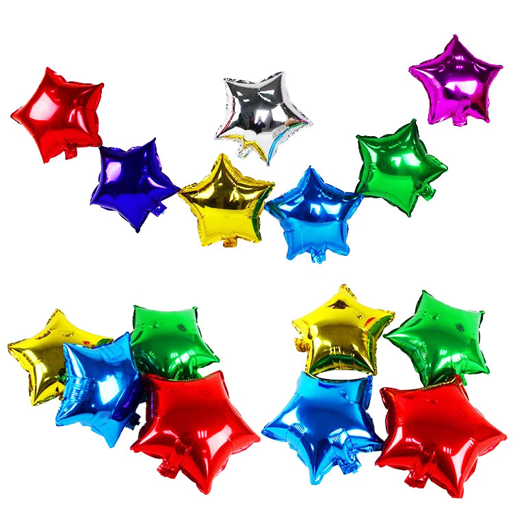 Monochrome Five-pointed Star Foil Balloon