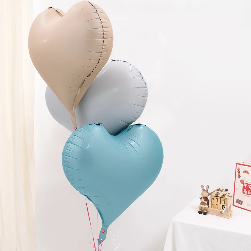 22 Inch Peach Heart Nylon Frosted Valentine Foil Balloon